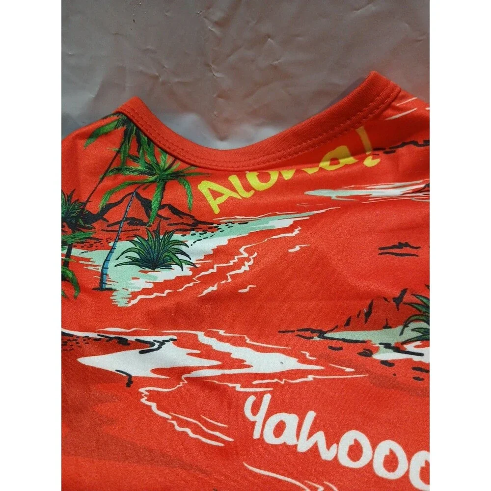 Dog Shirt Size M Red Boat Aloha
